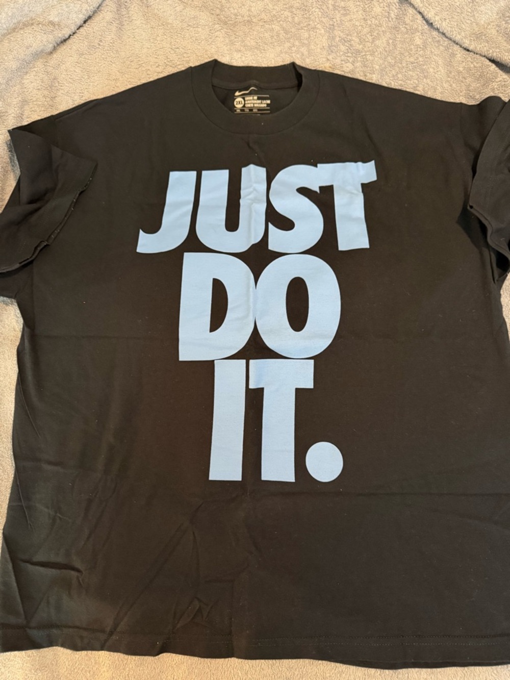 Nike Men’s navy with Short-Sleeve Tee with Light Blue 'JUST DO It xxl